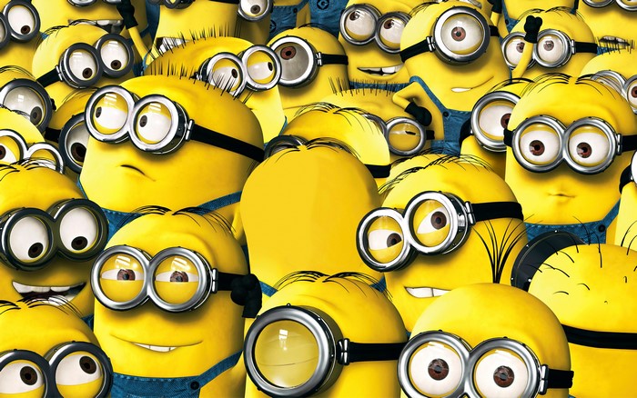 Despicable Me 2 Minions in Glasses Crowd