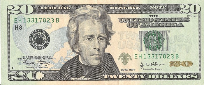 Andrew Jackson 20 Dollars Banknote