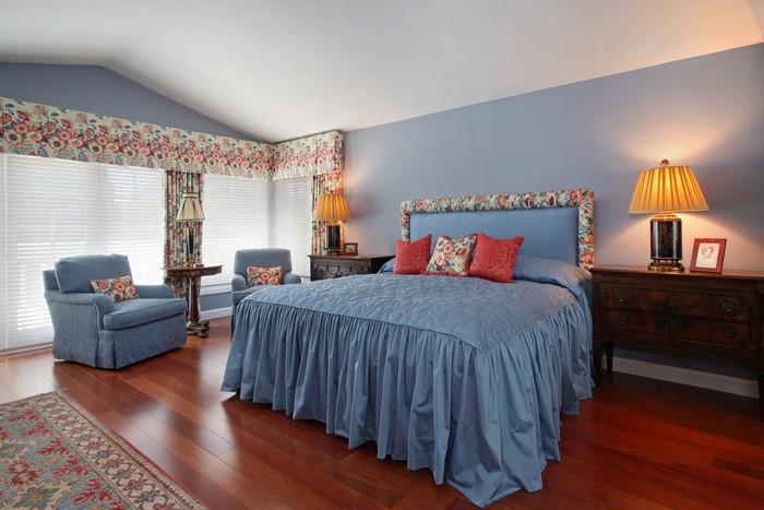 Bedroom Interior Design with Bed and Armchairs