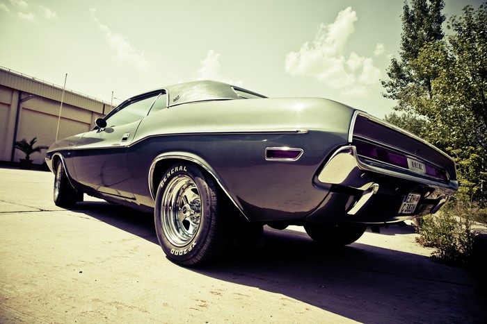 4K Dodge Challenger muscle car