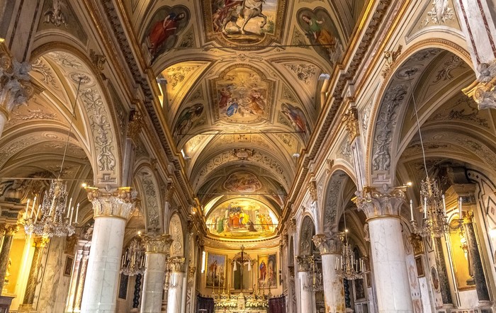 Interior of San Martino Church in Italy