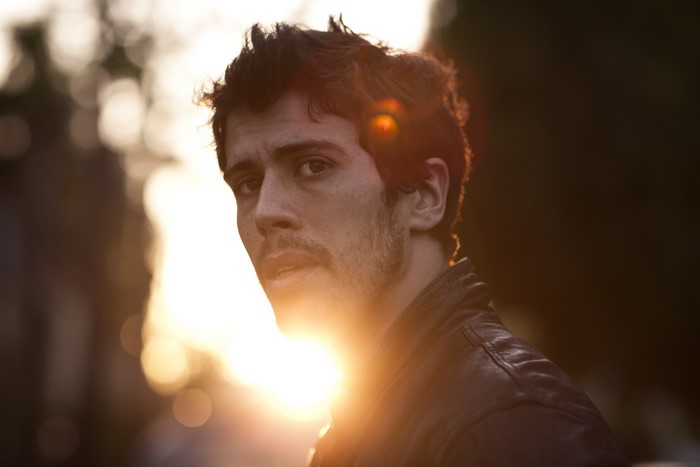 Toby Kebbell portrait with sun flare