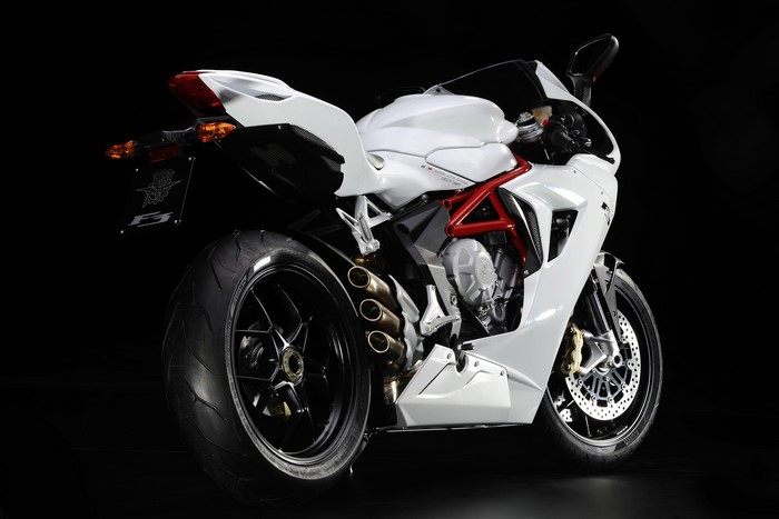 White MV Agusta F3 motorcycle