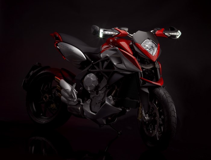MV Agusta Rivale motorcycle, red and silver