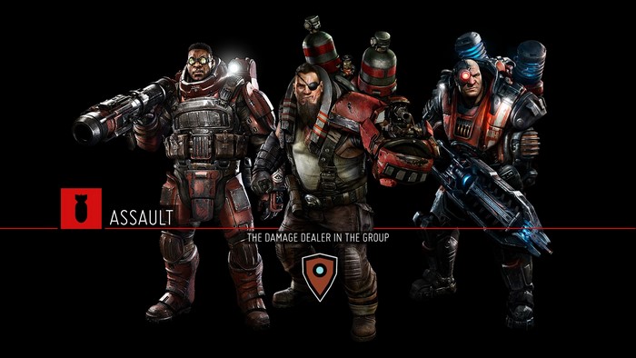 Assault characters from Evolve game