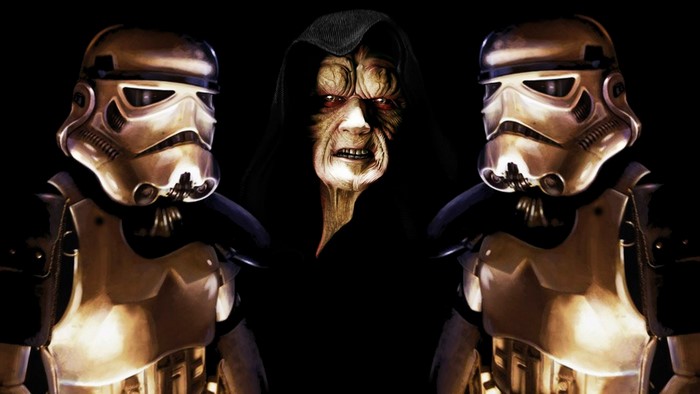 Emperor Palpatine and Stormtroopers from Star Wars