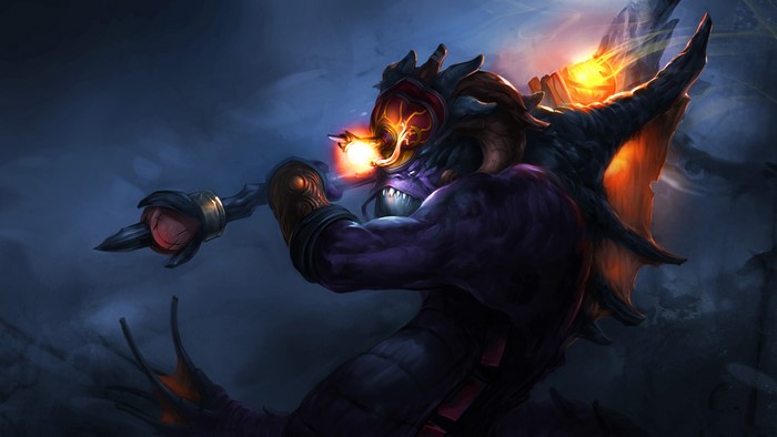 Slardar from DOTA 2 firing a projectile