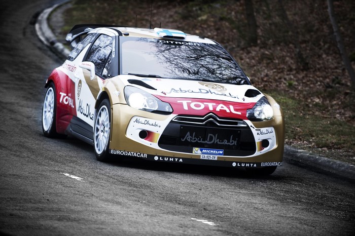 Citroen DS3 WRC rally car on a track