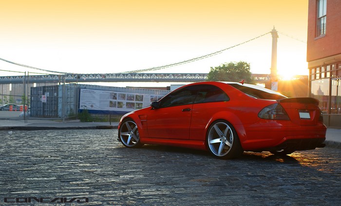 Red Mercedes-Benz CLK63 AMG Black Series Concavo