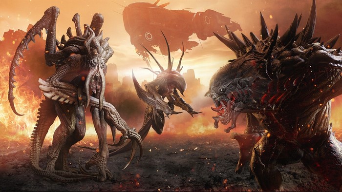 Monsters from Evolve game