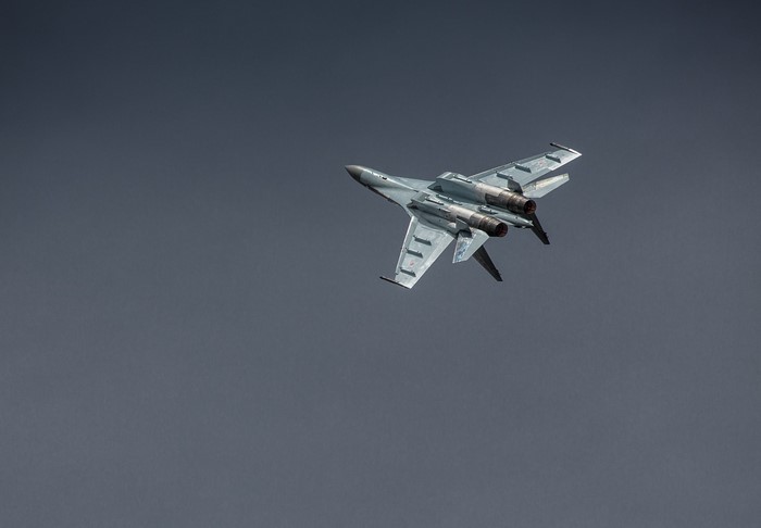 Sukhoi Su-35 fighter jet in flight