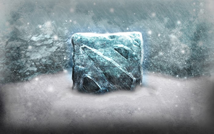 DOTA 2 Logo Emblem in Ice