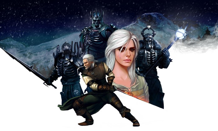 The Witcher 3: Wild Hunt - Geralt, Ciri, and Imlerith