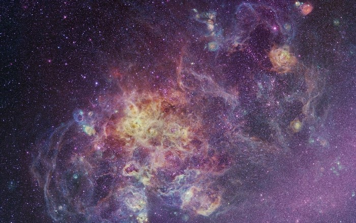 Nebula with stars and gas clouds