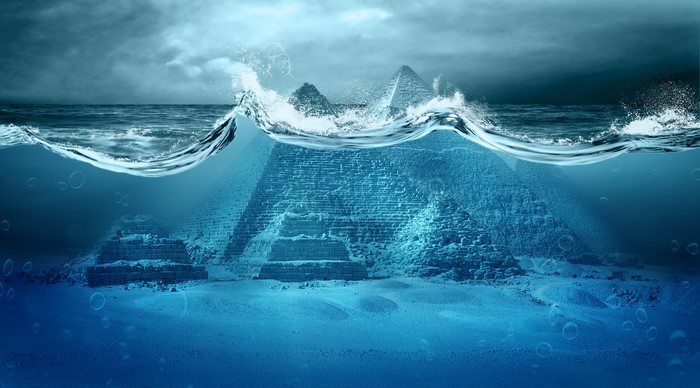 Underwater Egyptian Pyramids