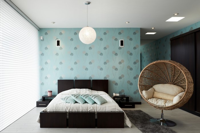 Bedroom Interior with Bed and Chair