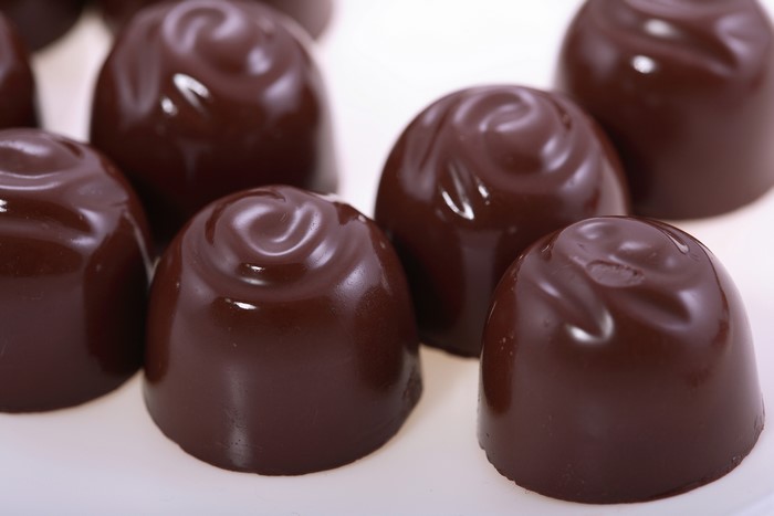 Dark chocolate candies