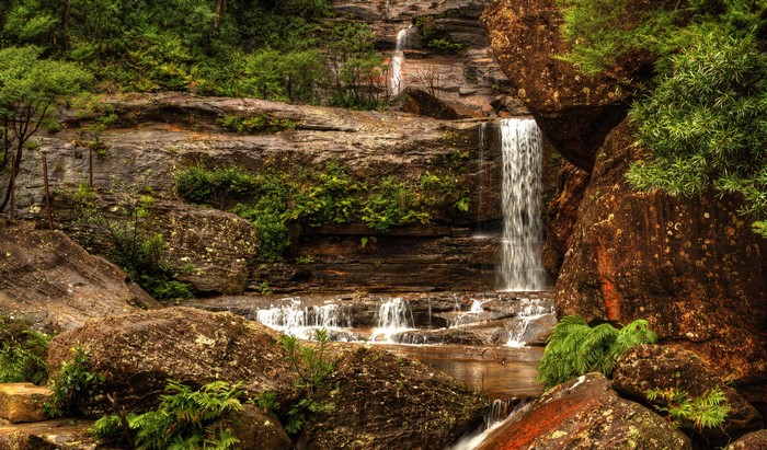 Wentworth Falls Australia Waterfall Stones