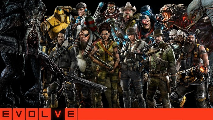Evolve game characters and monster