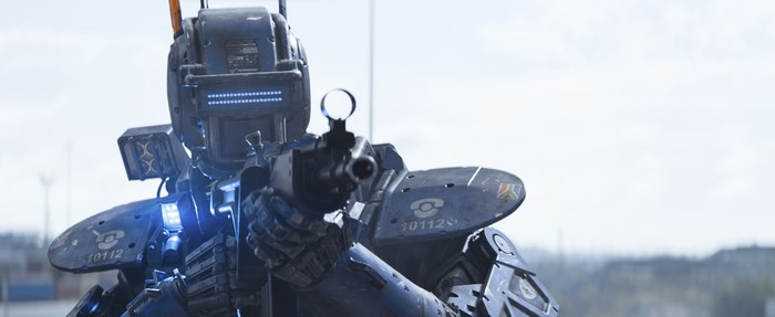 Chappie Robot with Assault Rifle
