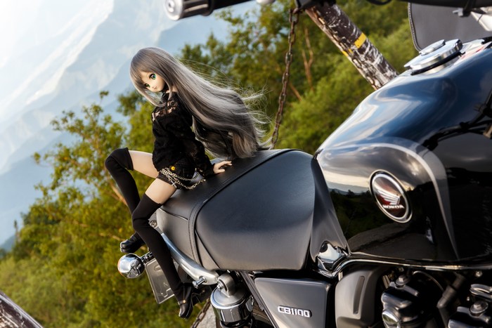 Doll on a Honda CB1100 Motorcycle