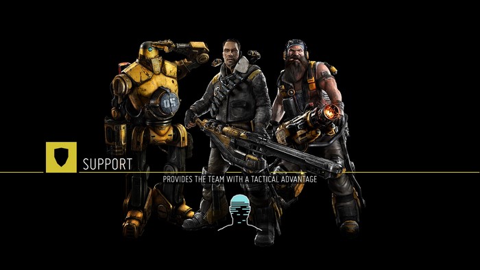 Support class characters from Evolve game
