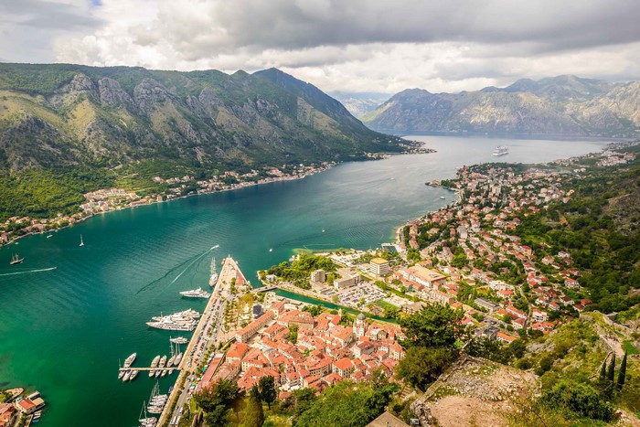 Kotor Bay Montenegro from Ridge Lovcen