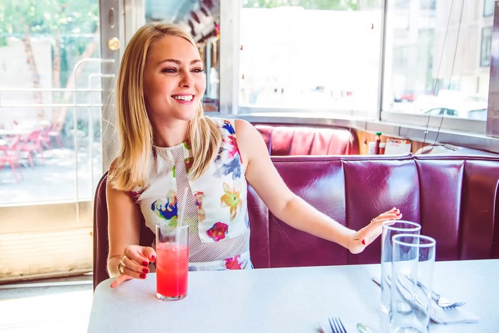 AnnaSophia Robb in a diner