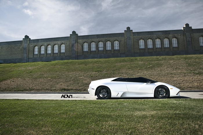 White Lamborghini LP640 Roadster Murcielago with ADV.1 Wheels