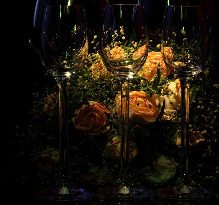 Roses and Stemware