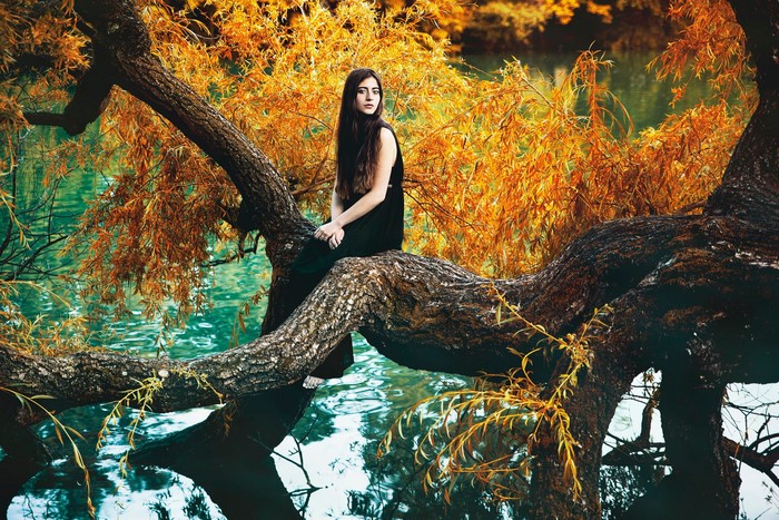 Diane in Autumn by the Water