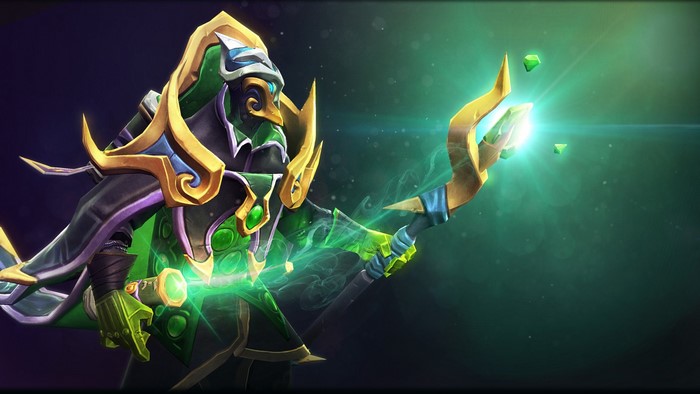Rubick from DOTA 2 casting a spell
