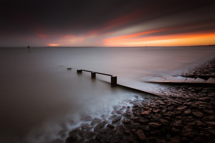 Long exposure of the sea at Southend-on-Sea, England