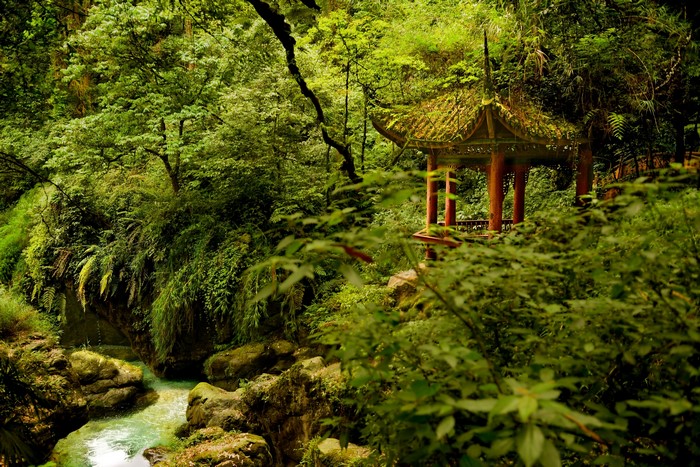 Gazebo in Emeishan National Park, Sichuan, China