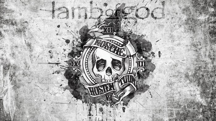 Lamb of God Logo Emblem with Skull