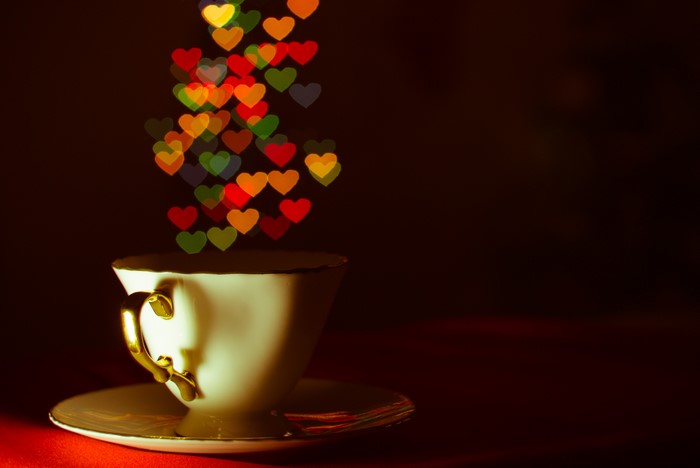 Cup with Heart Bokeh