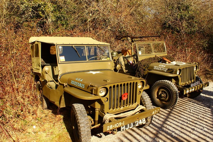 Two Willys MB Jeeps from WWII