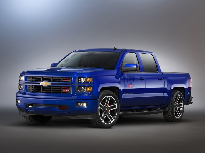 Blue Chevrolet Silverado Truck