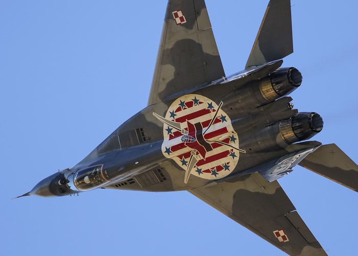 Mikoyan MiG-29 with American Flag Skull Decal