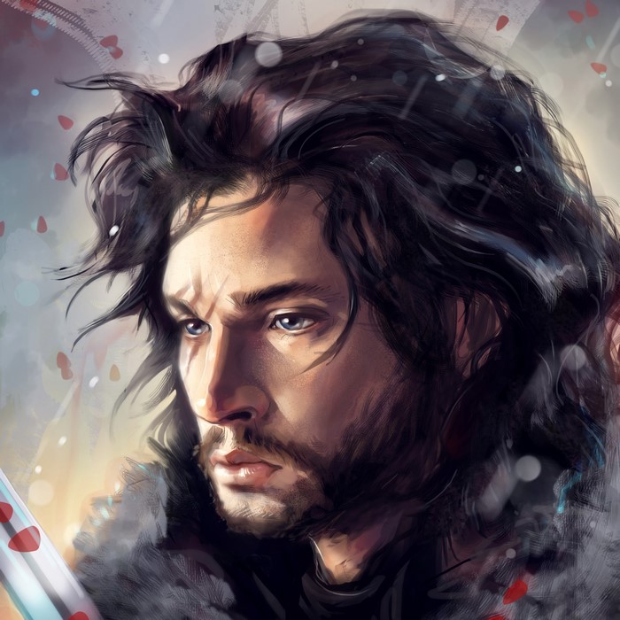 Jon Snow from Game of Thrones Painting