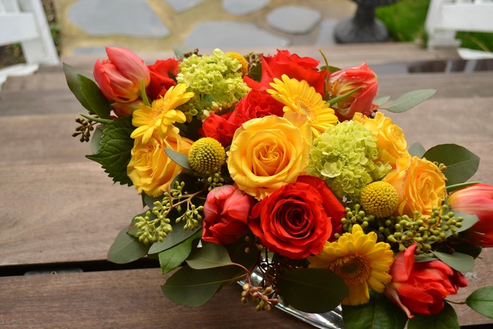Bouquet of Roses, Gerberas, Tulips, and Hydrangeas