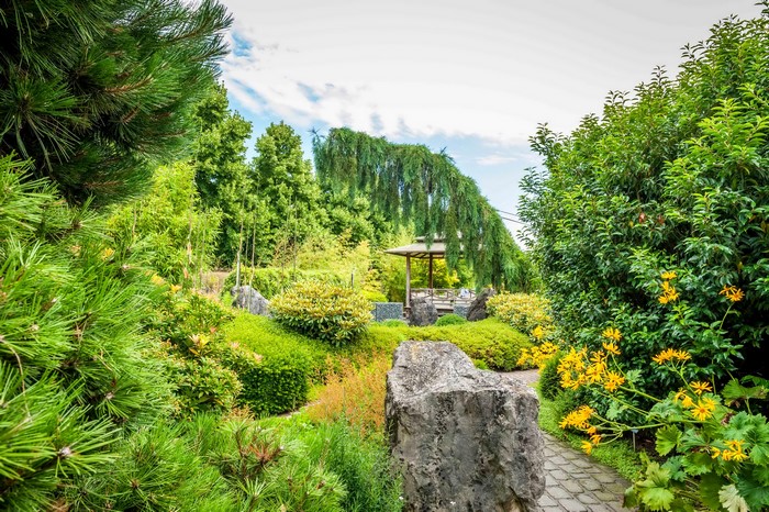 Appeltern Gardens, Netherlands, Japanese Garden with Gazebo