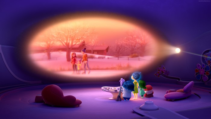 Inside Out Characters Watching a Memory