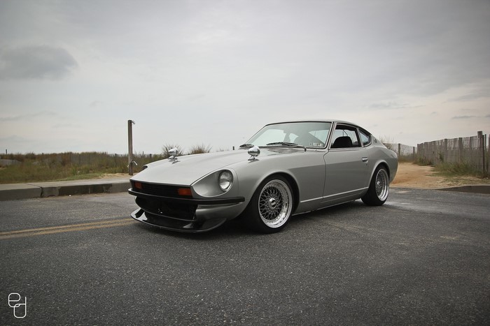 Silver Datsun 260z JDM Fairlady Z with BBS wheels