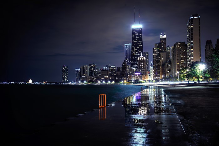 4K, 5K, Illinois, USA, Skyscrapers, Chicago city, Night, HD Wallpaper ...