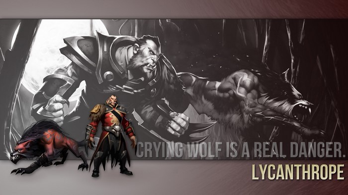 Lycan from DOTA 2 with wolf companions