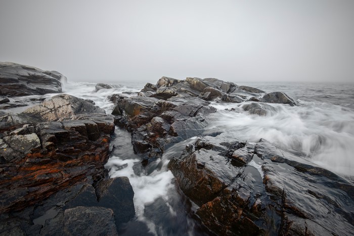 Rocky Coastline with Waves