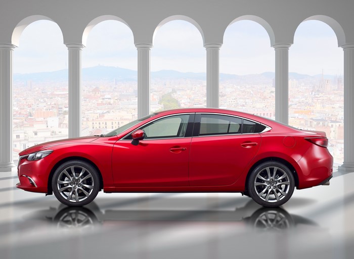 4K Red Mazda 6 GJ Sedan Side View