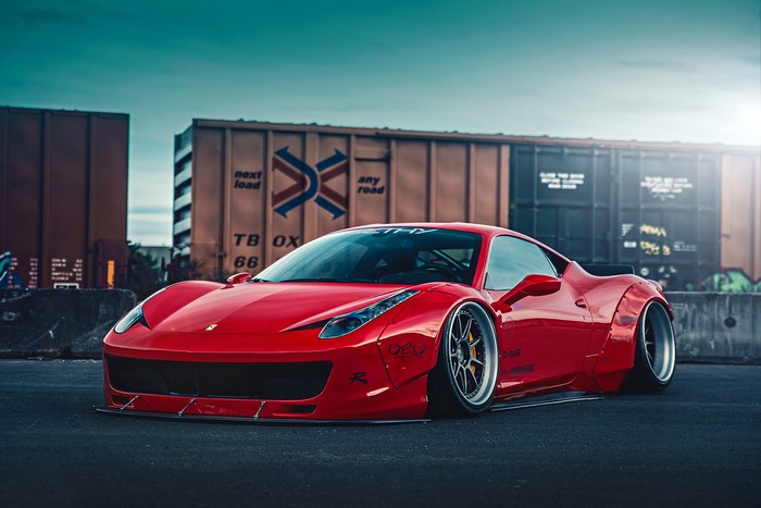 Red Ferrari 458 Italia Liberty Walk