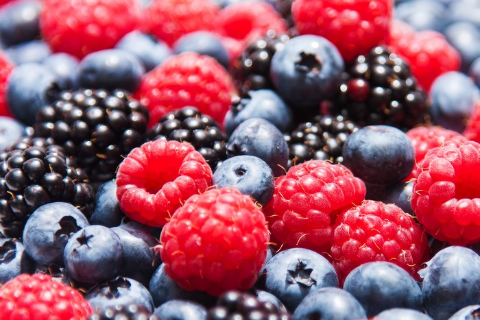 Raspberries, Blueberries, and Blackberries